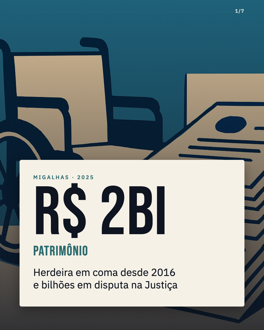 Herdeira em coma desde 2016 e R$ 2 bilhões em disputa na Justiça
