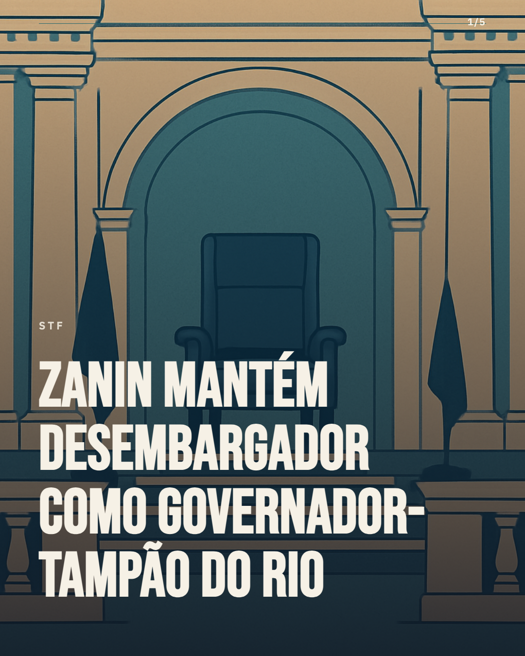Zanin mantém desembargador no Palácio Guanabara e barra presidente da Alerj na linha sucessória